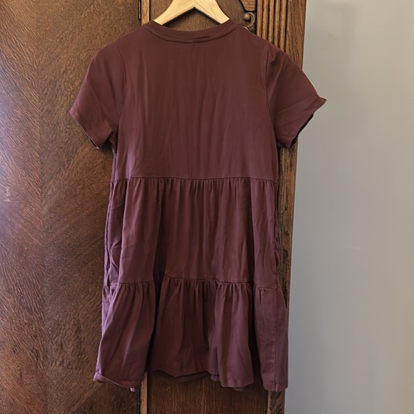 OLD NAVY Tiered Mini Swing T-Shirt Dress with Pockets Short Sleeves Medium - Picture 5 of 5